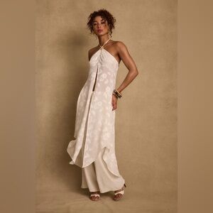 12th Tribe Cream Asymmetrical Dress